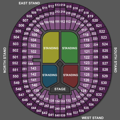 Wembley Stadium Concert Seating Plan Coldplay